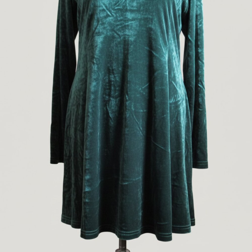 The Pyramid Collection Emerald Green Velvet Dress Whimsigoth Forest Fairy Large - Picture 4 of 9